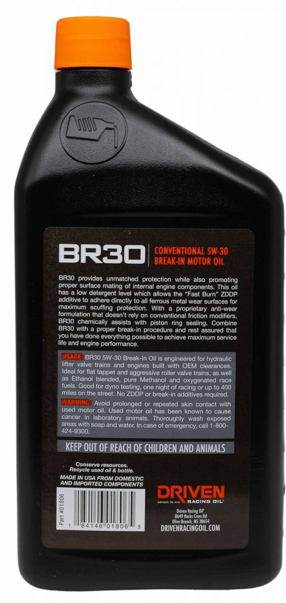 BR30 5W-30 Conventional Break-In Oil