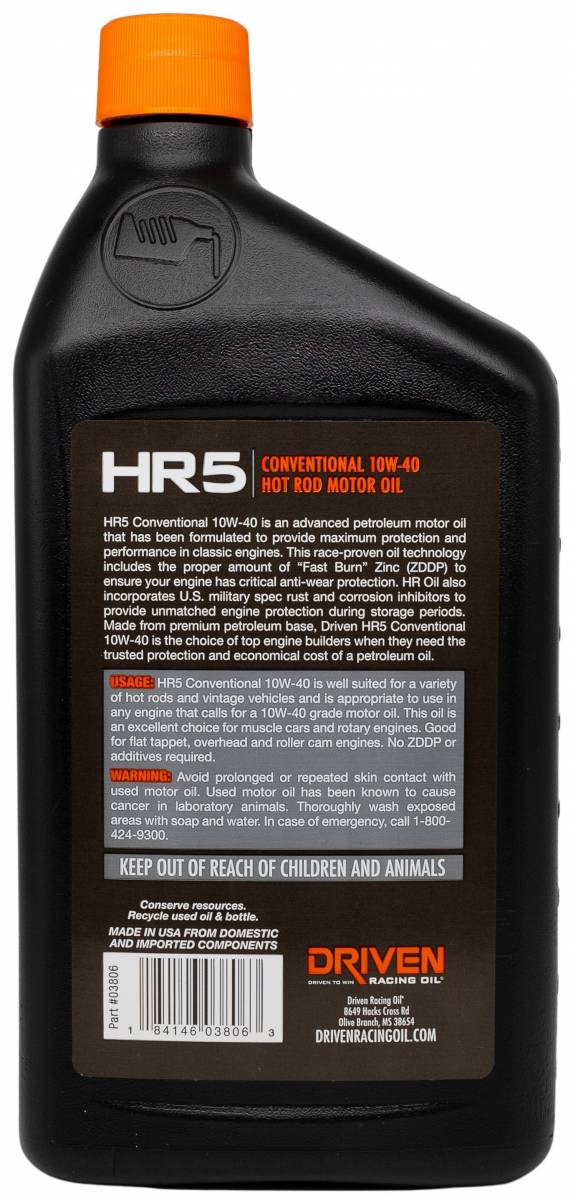HR5 10W-40 Conventional Hot Rod Oil