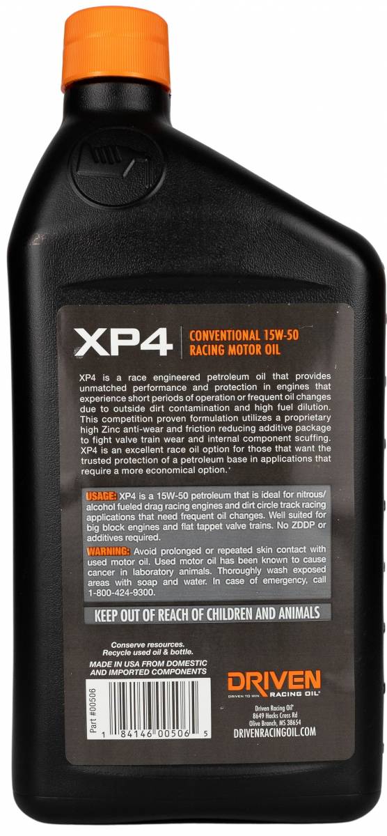 XP4 15W-50 Conventional Racing Oil
