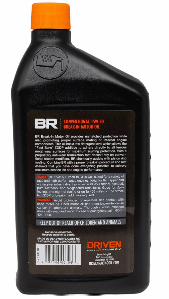 BR 15W-50 Conventional Break-In Oil