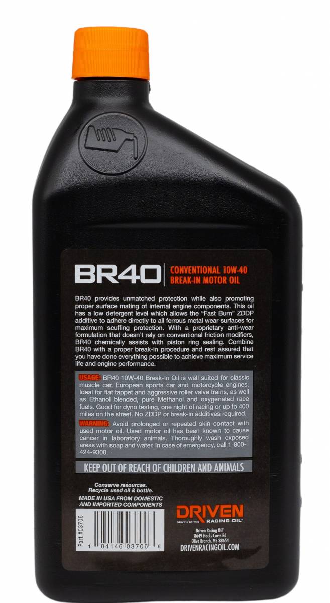 BR40 Conventional 10w-40 Break-In Oil