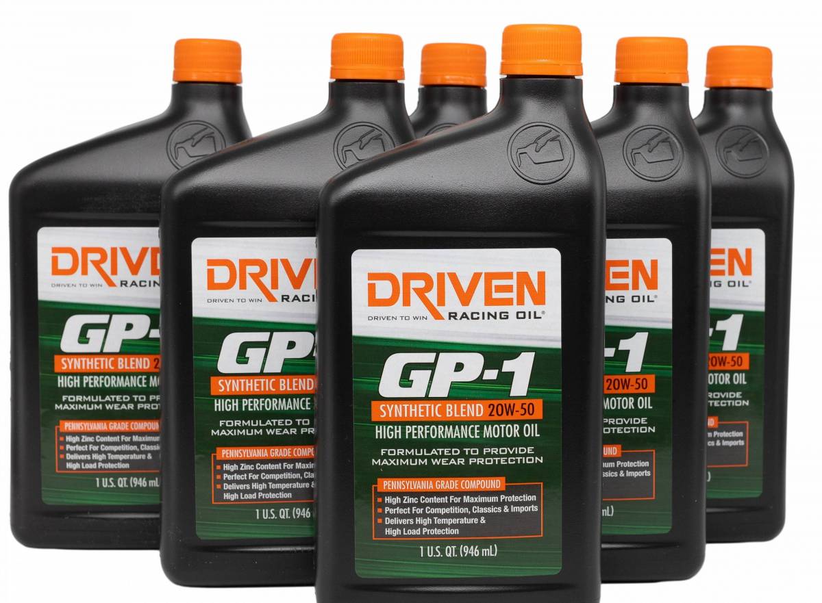 GP1 20W50 Synthetic Blend High Performance Oil Driven Racing Oil