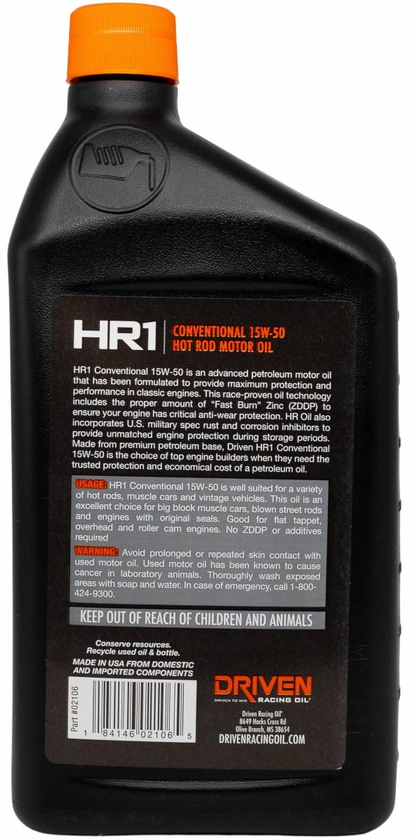 HR1 15W-50 Conventional Hot Rod Oil